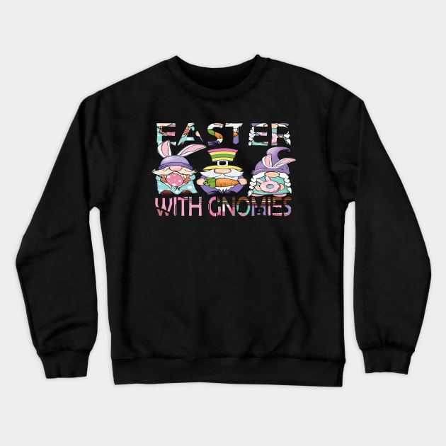 happy easter with gnomies Crewneck Sweatshirt by YuriArt